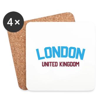 London United Kingdom - Coasters (set of 4) - white - Front