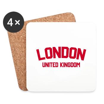London United Kingdom - Coasters (set of 4) - white - Front