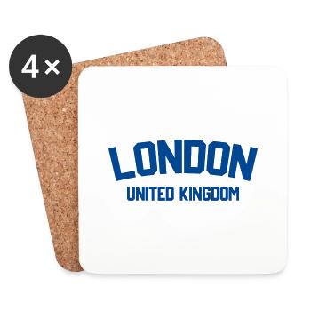 London United Kingdom - Coasters (set of 4) - white - Front