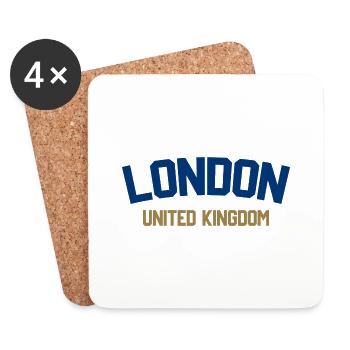 London United Kingdom - Coasters (set of 4) - white - Front