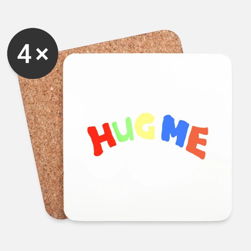 hug me - Untersetzer (4er-Set) - Weiß