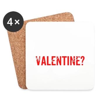 Would You Be My Valentine - Coasters (set of 4) - white - Front