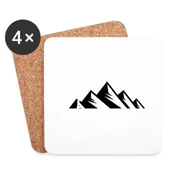 Biking Running Marathon Triathlon Bike - Coasters (set of 4) - white - Front