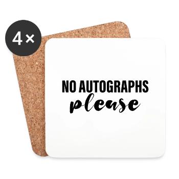 No Autographs Please 4 - Untersetzer (4er-Set) - Weiß - Vorne