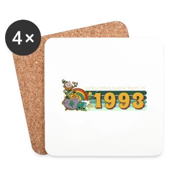 Lucky Ones est né en 1993 tee St. Patrick’s - Dessous de verre (lot de 4) - blanc - Devant
