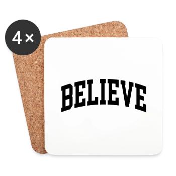 Believe - Coasters (set of 4) - white - Front