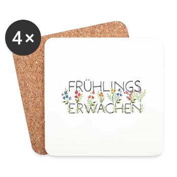 Frühlingserwachen auf deinem Shirt - Untersetzer (4er-Set) - Weiß - Vorne