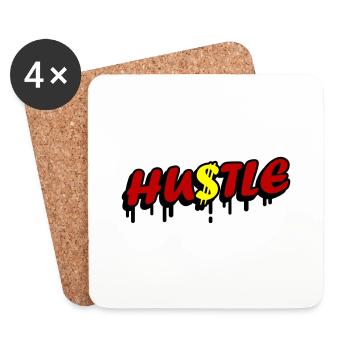 Hustle Quote - Untersetzer (4er-Set) - Weiß - Vorne
