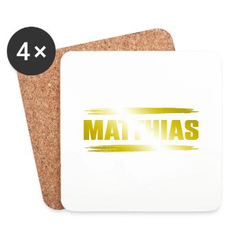 Matthias - Untersetzer (4er-Set) - Weiß - Vorne