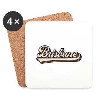 Vintage Brisbane Australien - Untersetzer (4er-Set) - Weiß - Vorne