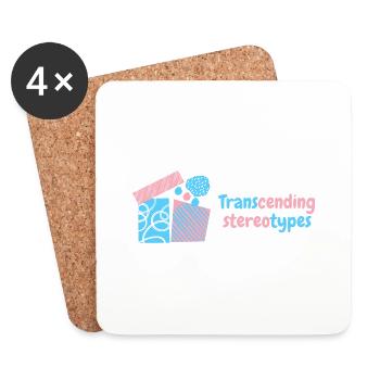 Transcending stereotypes - Trans Transgender LGBTQ - Untersetzer (4er-Set) - Weiß - Vorne