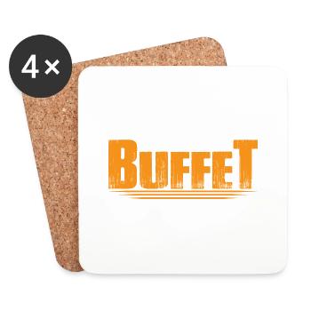 Quel chemin vers le buffet 30 - Dessous de verre (lot de 4) - blanc - Devant