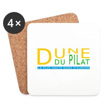 Dune du Pilat, la plus haute dune d'Europe - Dessous de verre (lot de 4) - blanc - Devant