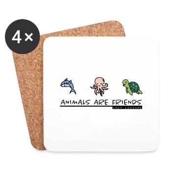 Animals Are Friends LLO - Untersetzer (4er-Set) - Weiß - Vorne
