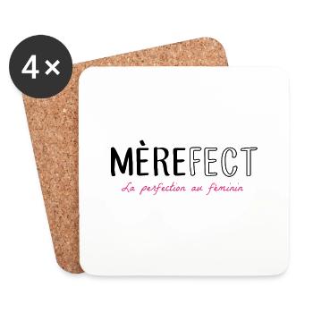 Mère fect - Dessous de verre (lot de 4) - blanc - Devant