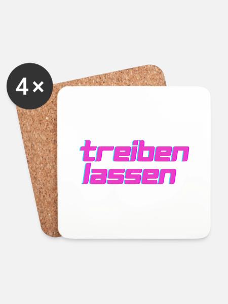 Treiben lassen - Untersetzer (4er-Set) - Weiß