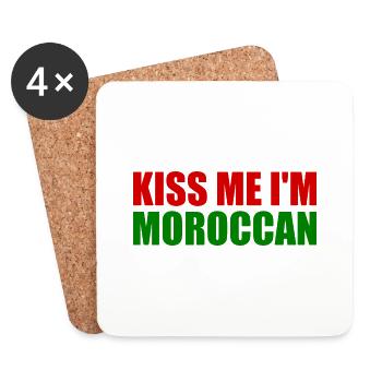 Kiss me im moroccan - morocco - Coasters (set of 4) - white - Front