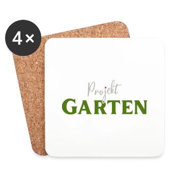 Projekt Garten Gärtnerin Gärtner - Untersetzer (4er-Set) - Weiß - Vorne