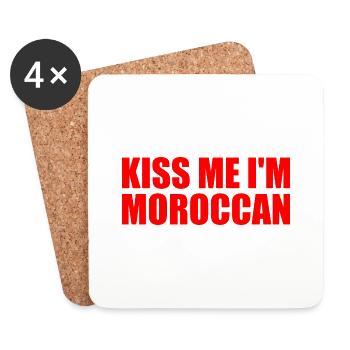 Kiss me im moroccan - Coasters (set of 4) - white - Front