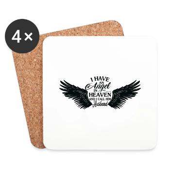 J’ai un ange au ciel - Dessous de verre (lot de 4) - blanc - Devant