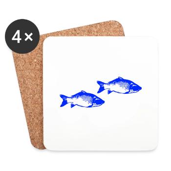 fische - Untersetzer (4er-Set) - Weiß - Vorne