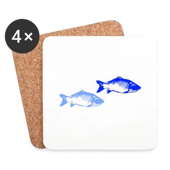 Pisces 2 - Coasters (set of 4) - white - Front