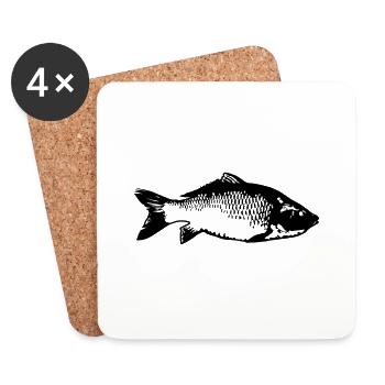 poisson - Dessous de verre (lot de 4) - blanc - Devant
