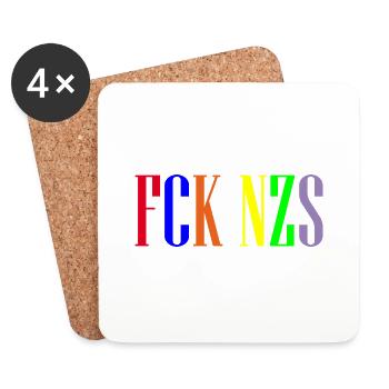 FCK NZS - Dessous de verre (lot de 4) - blanc - Devant