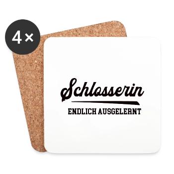 Schlosserin Ausbildung Bestanden Azubine Lehre - Untersetzer (4er-Set) - Weiß - Vorne