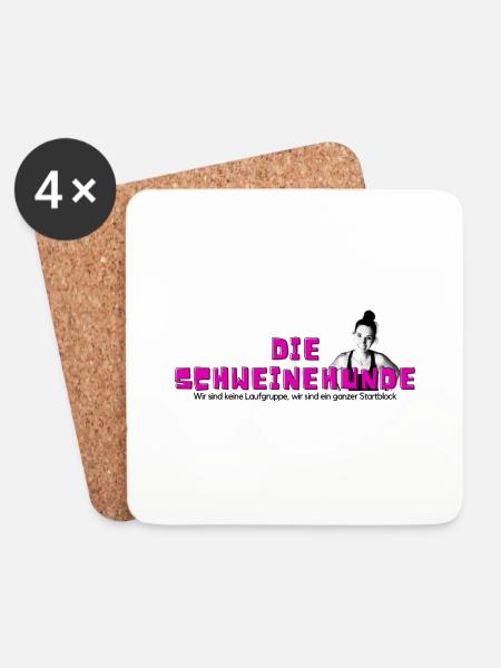 dieSchweinehunde - Untersetzer (4er-Set) - Weiß