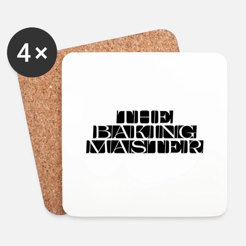 ''The Baking Master'' - Untersetzer (4er-Set) - Weiß