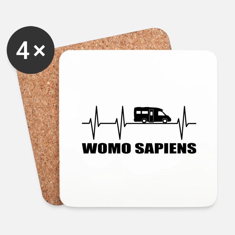 Camping - Untersetzer (4er-Set) - Weiß