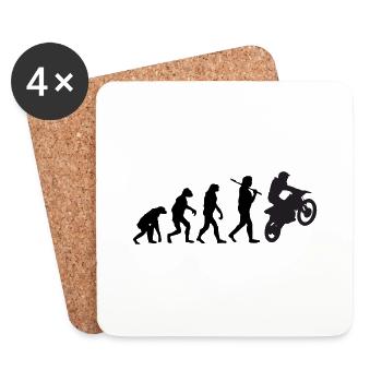 Motorrad - Untersetzer (4er-Set) - Weiß - Vorne