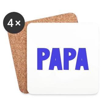 FROHER VATERTAG. PAPA. VATERTAG. VATER - Untersetzer (4er-Set) - Weiß - Vorne
