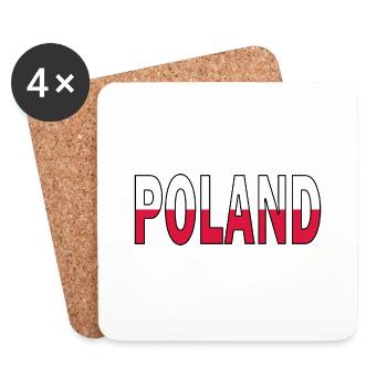 Poland in national colours - Coasters (set of 4) - white - Front