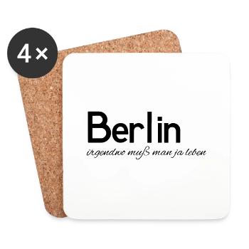 Leben in Berlin - Untersetzer (4er-Set) - Weiß - Vorne