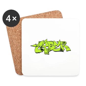 Graffiti Street Art Sprühfarben cooler Künstler Urban - Untersetzer (4er-Set) - Weiß - Vorne