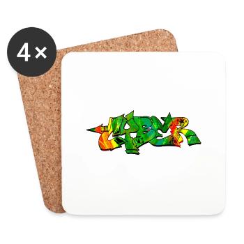 Graffiti Street Art Sprühfarben cooler Künstler Urban - Untersetzer (4er-Set) - Weiß - Vorne