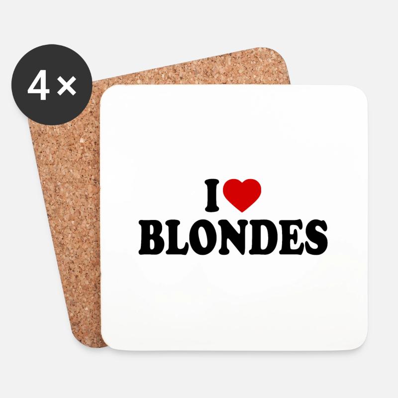 I love blondes - Untersetzer (4er-Set) - Weiß