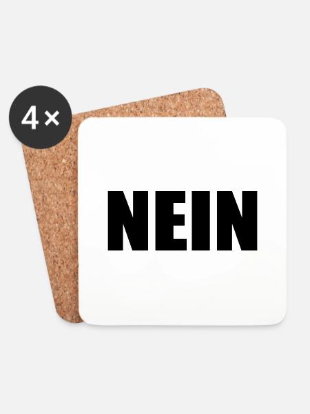 NEIN - Untersetzer (4er-Set) - Weiß