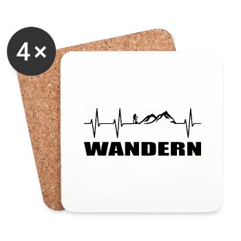 Wandern - Untersetzer (4er-Set) - Weiß - Vorne
