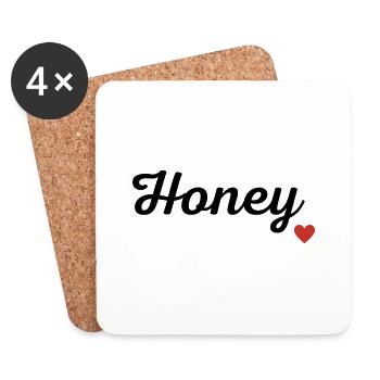 Honey - Untersetzer (4er-Set) - Weiß - Vorne