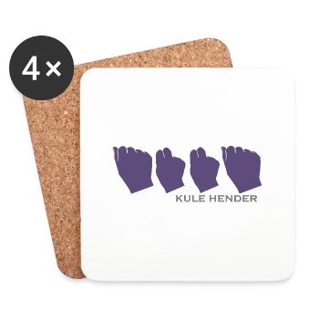Handwritten alphabet Anna - Coasters (set of 4) - white - Front
