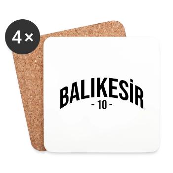 Balikesir 10 Turkey Turkiye Gift Holiday Turk - Coasters (set of 4) - white - Front