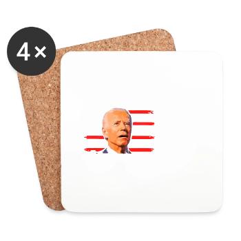Four More Years Pause - Funny Biden Quote Saying - Coasters (set of 4) - white - Front