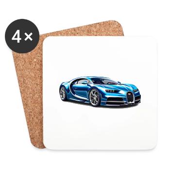 Hypercar Chiron - Coasters (set of 4) - white - Front