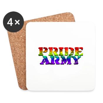 Pride Army - Coasters (set of 4) - white - Front