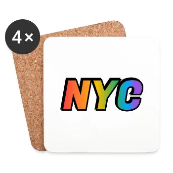 Gay NYC - Dessous de verre (lot de 4) - blanc - Devant