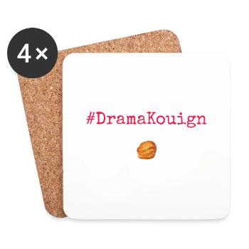 #DramaKouign Red - Dessous de verre (lot de 4) - blanc - Devant