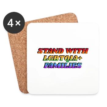 Stand with LGBTQIA Families - Coasters (set of 4) - white - Front